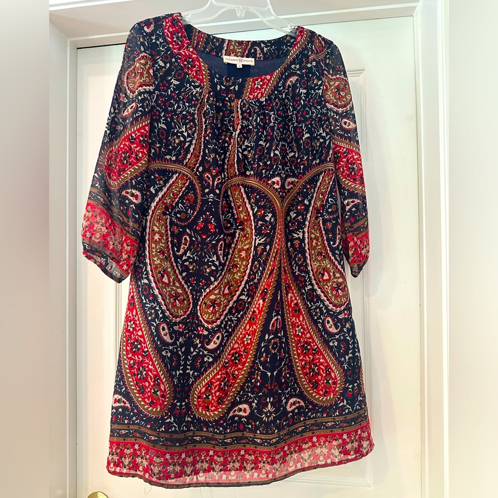 Women’s Altar’d State Navy Paisley Long Sleeve Dress